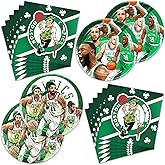 Bahteliv 40Pack Boston American Celtics Party Supplies include 20 plates, 20 napkins for The birthday party decoration