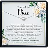 Be Wished Niece Gifts from Aunt or Uncle with Meaningful Message and Jewelry, Ready To Gift Necklace with Poem