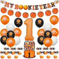 JOYMEMO Basketball 2nd Birthday YPF5 Party Decorations For Boys, Born 2 Ball Balloons Years Old It S Game Time Decor Sport Theme Party Supplies