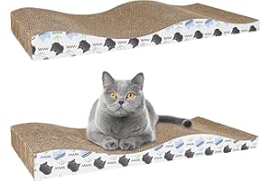 Ahomdoo Cat Scratching Board Cat Scratcher Pad Cat Cardboard Scratcher Nest Sleeping Cat Scratcher Cardboard for Indoor Cats(2 Pack)