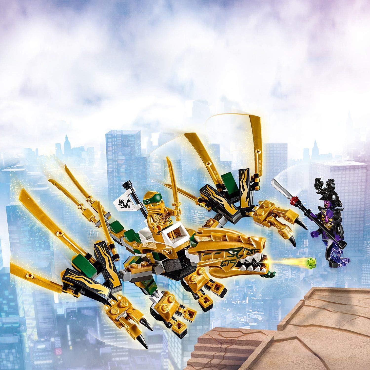 lego ninjago dragon dorado