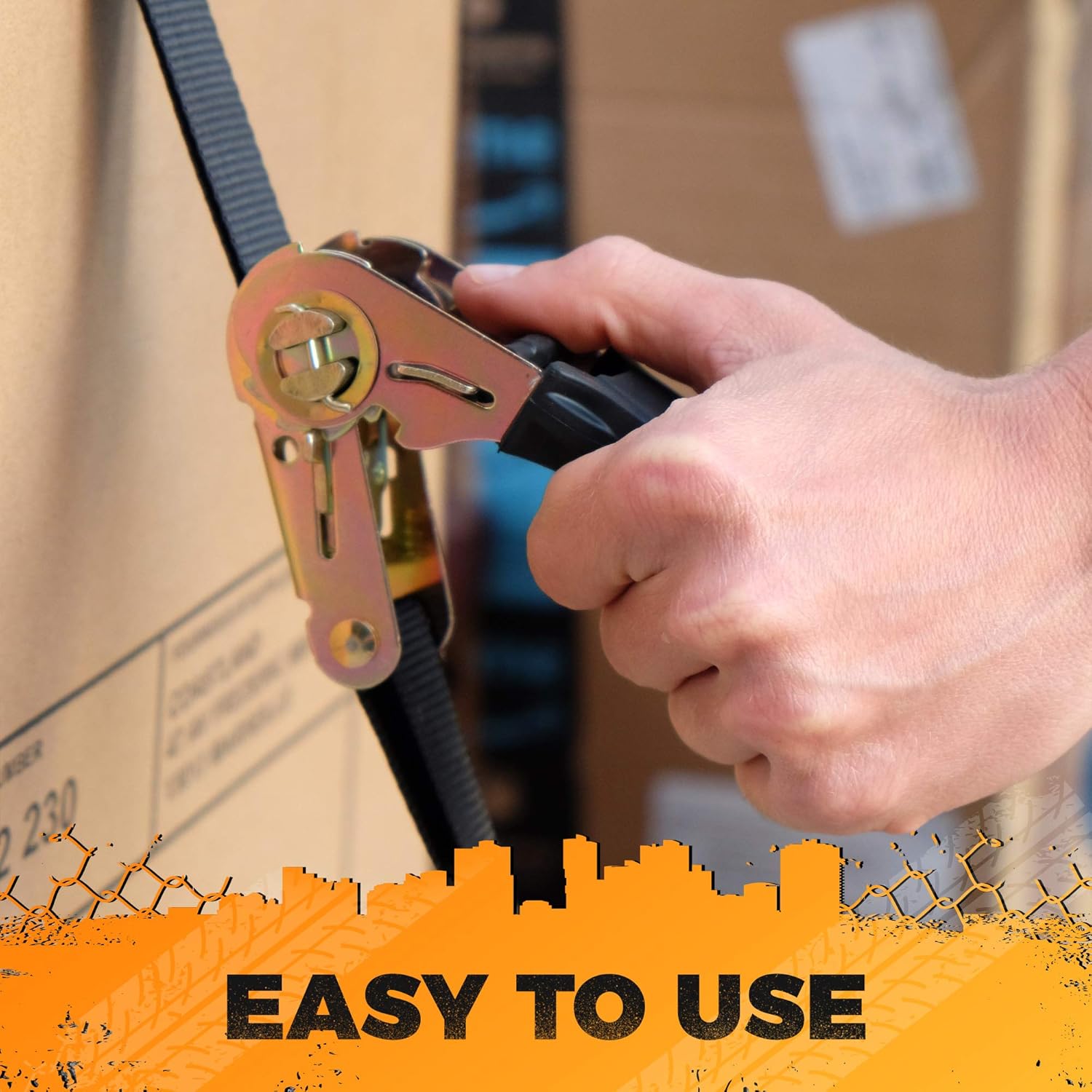 Vehiclex Ratchet Tie Down Straps – 15 Ft Long - UPGRADED 2200 lb Break Strength – 4 Pk Premium Heavy Duty Cargo Straps & Soft Loops, Vinyl Coated Full Bent Closed S-Hook & Ergonomic Rubber Handle: Automotive