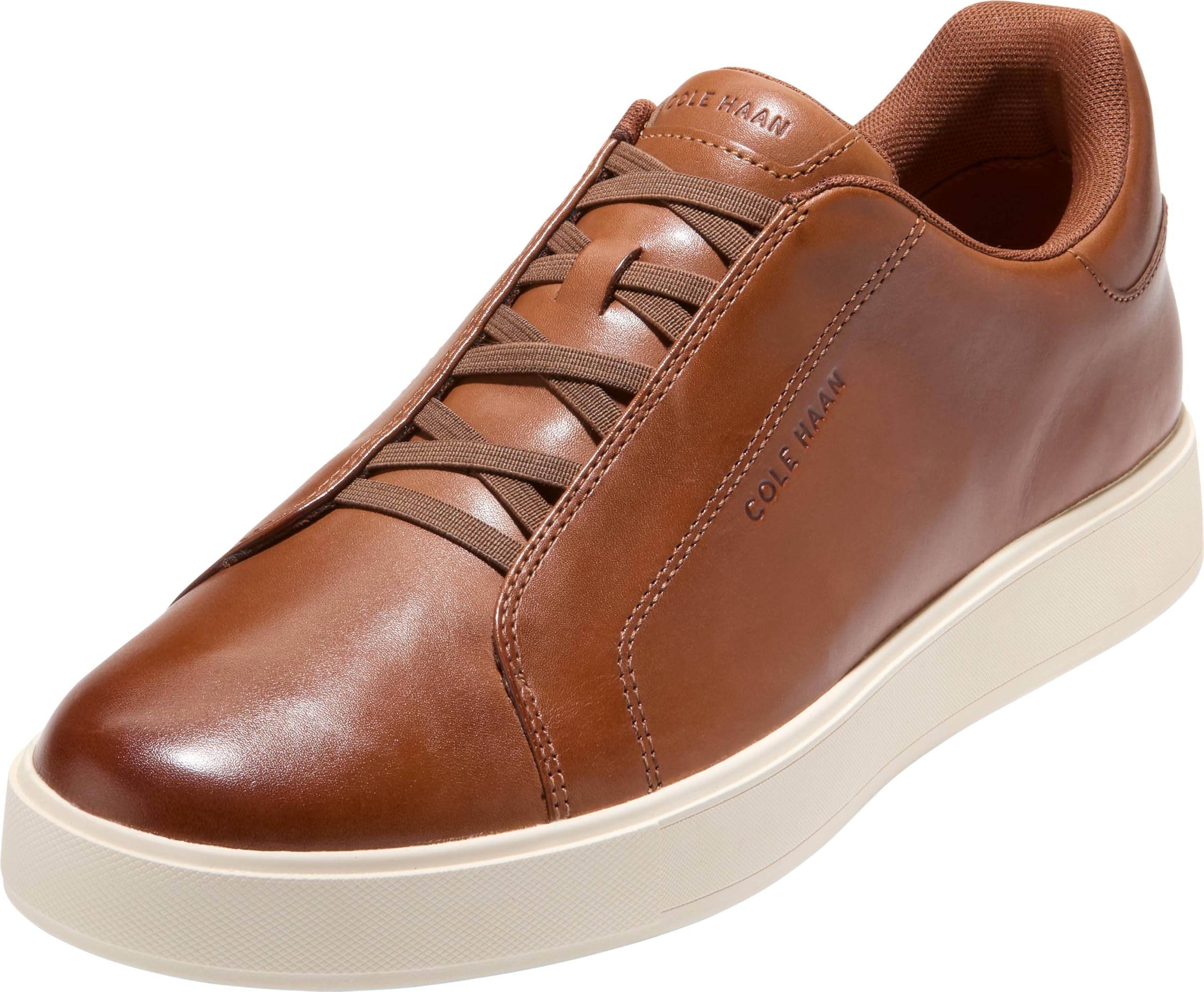 Cole Haan Men’s Shoes – Grandpro Luxe Slip On Sneaker, British Tan/Dark Chocolate, 7-M US