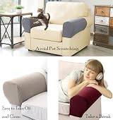 ESRISE Armrest Chair Covers Set of 2 Sand Stretch Spandex Polyester view 6