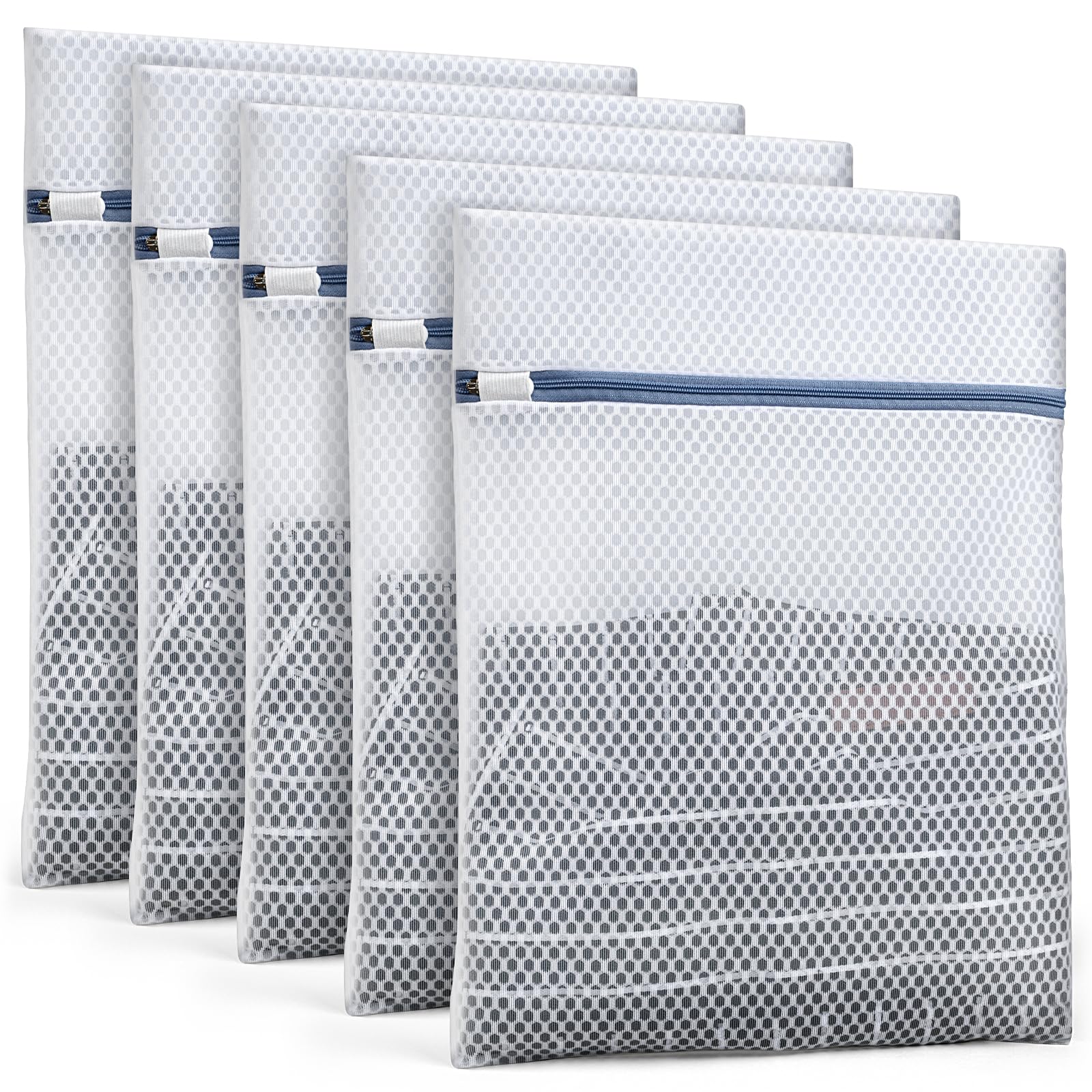 Photo 1 of Durable Mesh Laundry Bags 5-Pack (12x16 Inch) Delicates Protector for Lingerie & Baby Clothes