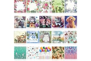 WEI LONG 20 Pcs Assorted Decorative Napkins for Decoupage Paper Napkins Cute Animal Cocktail Napkins Print Tissue Paper for DIY Crafts, Kids Birthday Gifts, Card Making, Room Decor 20 Styles,6.5x6.5 inch (04)