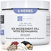 D’AO Labs Six Ingredient Pill with Rehmannia - Liu Wei Di Huang Wan - Herbal Capsules. 100 Capsules.