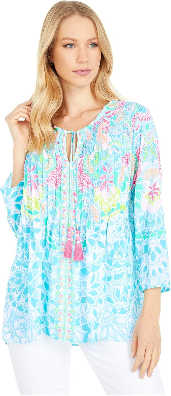 tiered tassel tunic dress