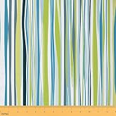 Feelyou Stripes Fabric by The Yard Soft 1 Yards | Waves Ripple Upholstery Fabric for Chairs, Farmhouse Striped Lines Decorative Outdoor Fabric, , Green Blue