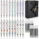 Scettar 38PCS Cat Ballpoint Pens Supplies, Cat Pens for Cat Lovers, Funny Retractable Black Ink Pens Ballpoint Smooth Writing Pens with 20 Refills for Office Work School Journaling