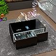 LIVTAB Smart Coffee Table, Living Room Table with Built in Fridge, 23" D x 41.5" W x 18.2" H, 15W Wireless Charging, USB Chargers and Speakers (LT90, Black)
