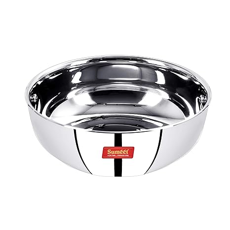 Sumeet Stainless Steel Induction Bottom (Encapsulated ) Gas Stove Friendly Tasra Size No.13 2.3 LTR