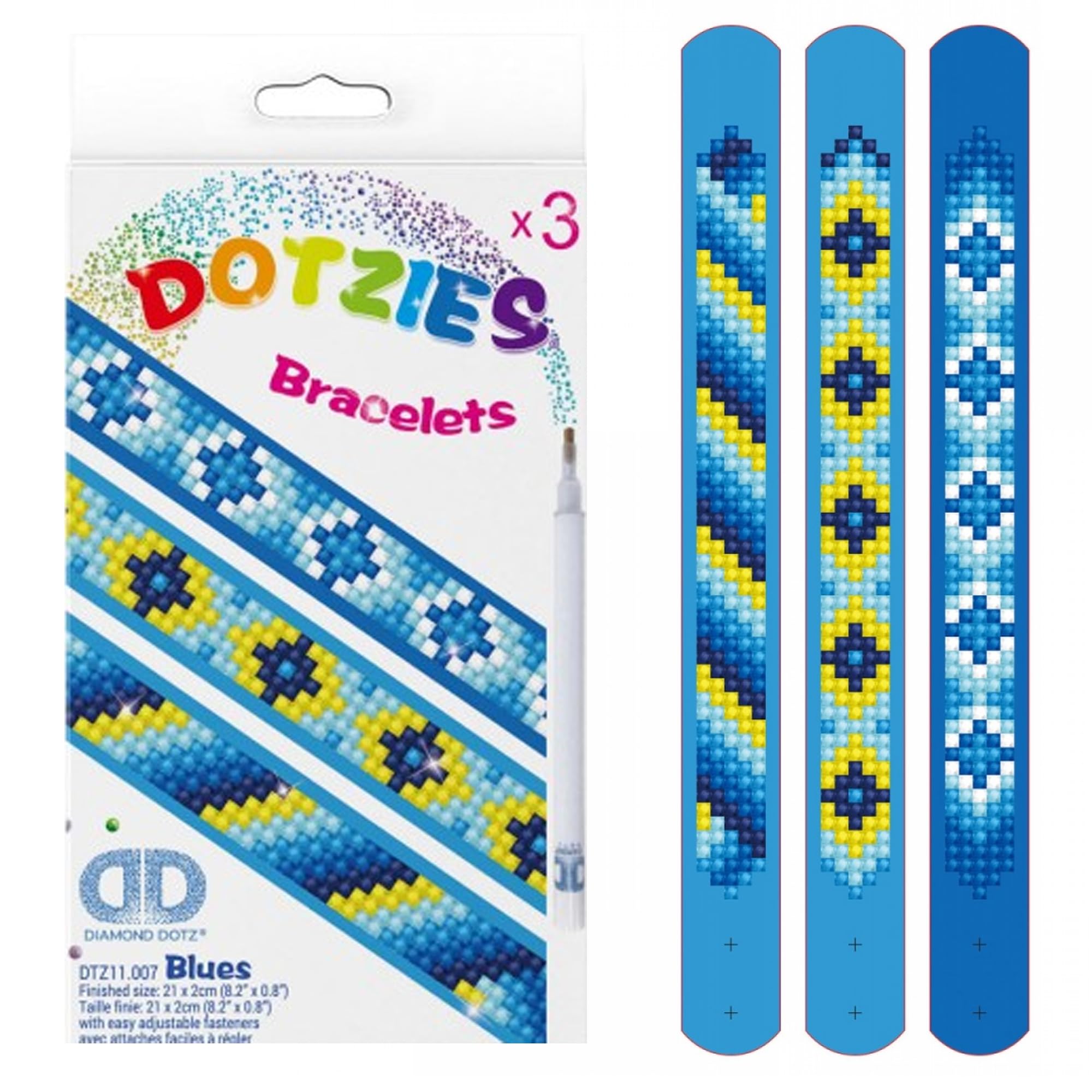 DIAMOND DOTZ BRACELET 3/PKG BLUES