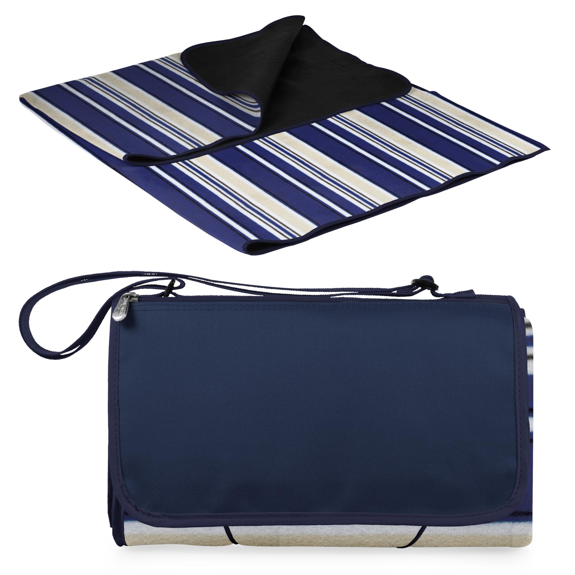 PICNIC TIME ONIVA - a brand Outdoor Picnic Blanket Tote XL, Blue Stripe