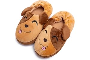 eccbox Toddler Boys Girls Cute Slippers Unicorn Fluffy Fuzzy Winter Warm Slippers Cartoon Animal Plush Indoor House Slip-on Shoes
