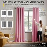 Deconovo Pink Ring Top Blackout Curtains Eyelet 2 Panels 42 x 72 in Nursery view 2