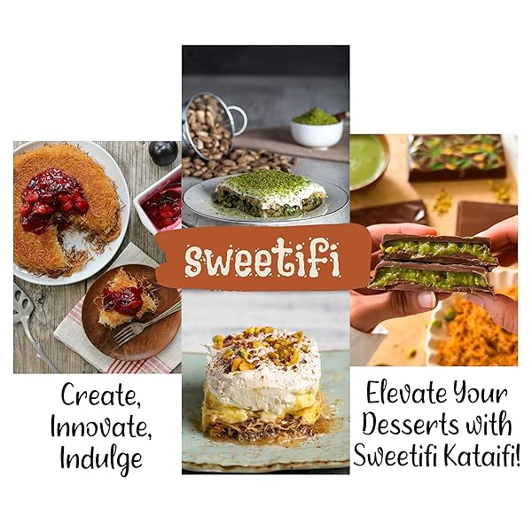 SWEETIFI KATAIFI SHREDDED FILLO DOUGH, DRIED CHOPPED KATAIFI FOR DUBAI CHOCOLATE, AUTHENTIC KATAIFI PASTRY FOR DESSERTS AND SWEET TREATS (500GR (1.1LB))