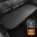 ZATOOTO Rear Car Seat Cover PU Leather Waterproof Back Seat Protector Black view 7