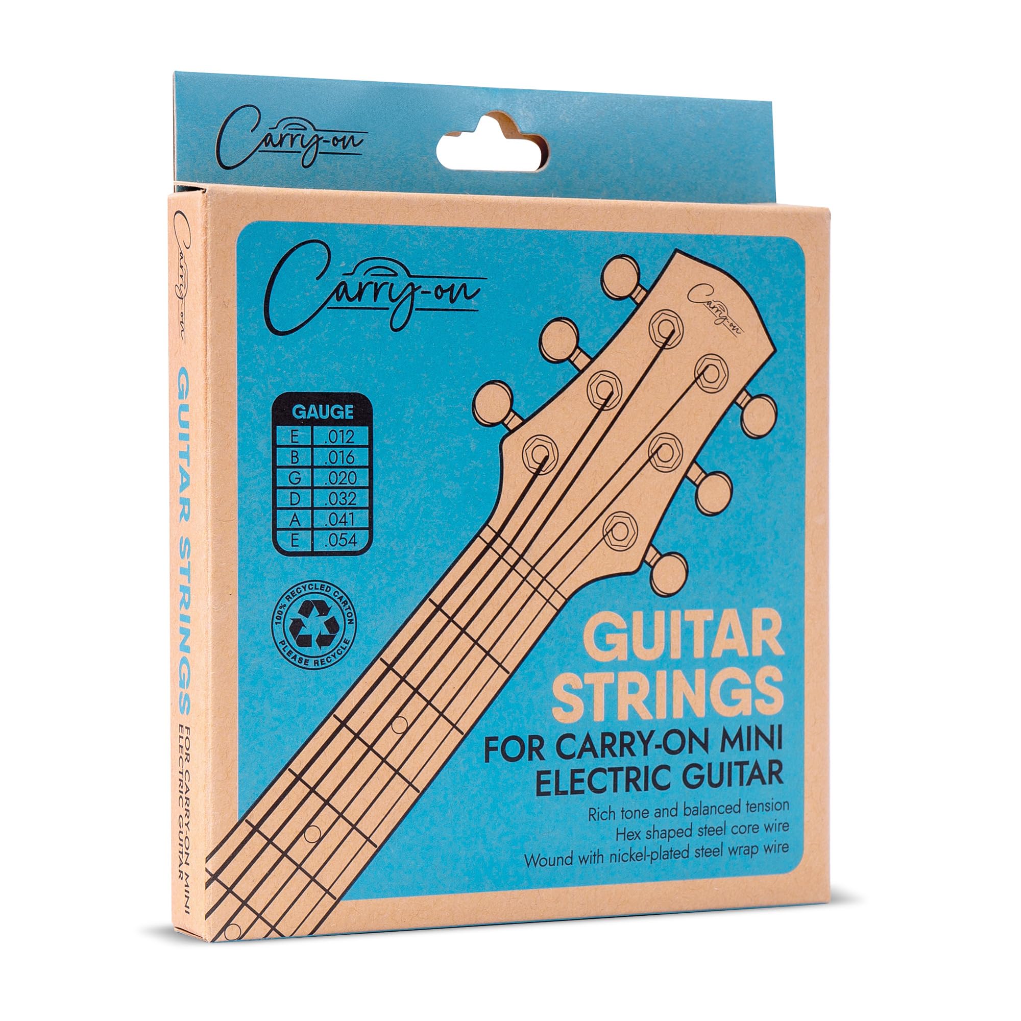 Carry-on Electric Guitar Strings – 9-42 Gauge Nickel Wound Set for Carry-on & Blackstar Mini Electric Guitars