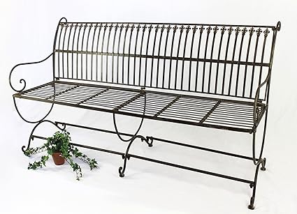Amazon De Dandibo Bank Finca 063 Jo 3 Sitzer Aus Metall Gartenbank Sitzbank Baumbank 153 Cm Braun Gartenbank 3 Sitzer Metall