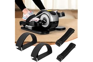 Zakle 4PCS Under Desk Elliptical Machine Pedal Straps, Suitable for Leg Pedal Exercixer for Seniors Fitness Home Sports Accessories, Ellipse Leg Exerciser Machine Pedal Straps