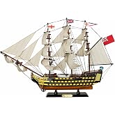 SAILINGSTORY Wooden Model Ship HMS Victory 1/110 Scale Replica | Handcraft Authentic Details, Nautical Decor
