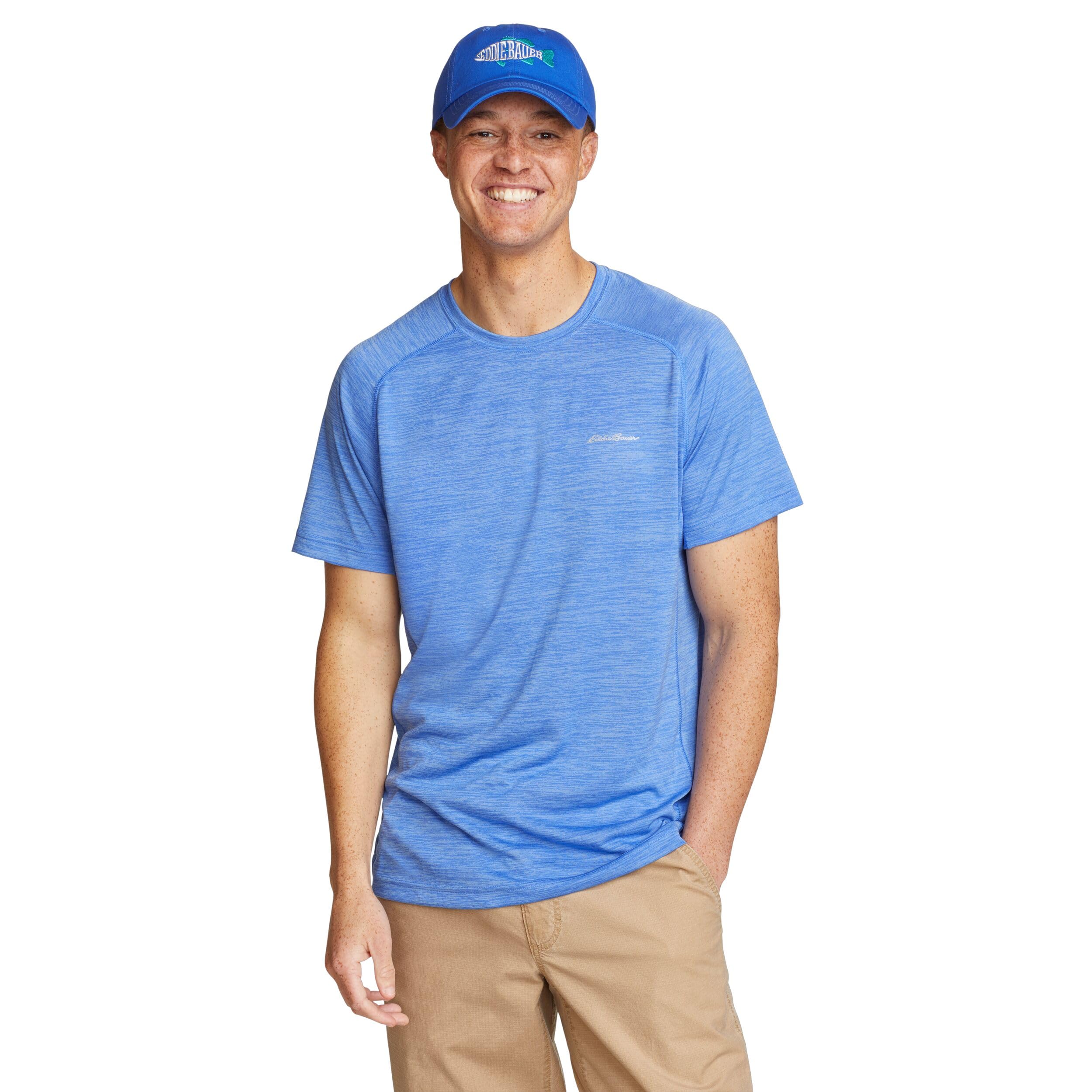 Eddie Bauer Men’s Regular Fit Resolution Short-Sleeve T-Shirt, Lapis, X-Large