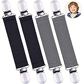 Wisdompro Mitten Clips, 4 Pieces Glove Clips with Elastic Strap for Toddlers, Kids, Adults