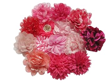 Amazon De Yycraft 15 Stuck Grosse Chiffon Blume Fur Madchen