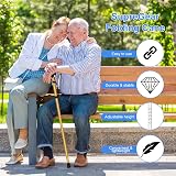 SupreGear Walking Stick Adjustable Folding Cane Gold Lightweight 4-Section view 6