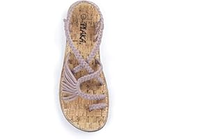 Plaka Flat Sandals for Women Palm Leaf
