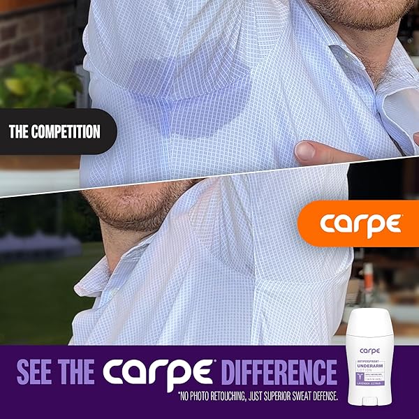 CARPE UNDERARM ANTIPERSPIRANT AND DEODORANT, CLINICAL STRENGTH WITH LAVENDER CITRUS SCENT, COMBAT EXCESSIVE SWEATING STAY FRESH AND DRY, GREAT FOR HYPERHIDROSIS.