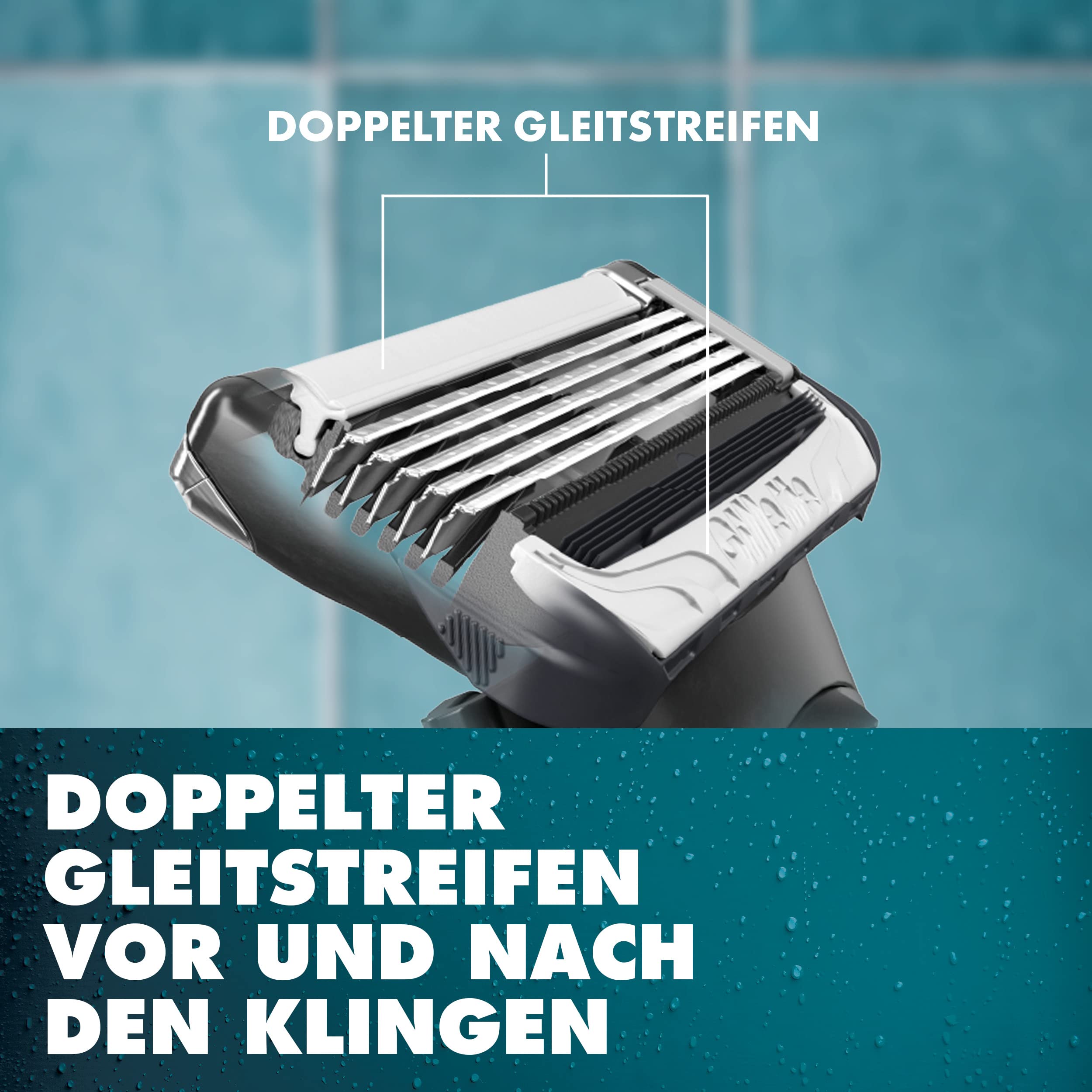 Gillette Intimate Rasierklingen für den Intimbereich, 4 Intimrasierer Ersatzklingen für Nassrasierer mit Gleitstreifen für eine sanfte Anwendung, dermatologisch getestete Klingen für Rasierer 5