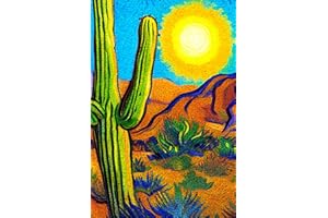 YAKOLECI Latch Hook Kits for Adults, Color Printed DIY Rug Crafts Arts Carpet for Home Decoration Festival Gift 23.6" X 15.8"(Cactus)