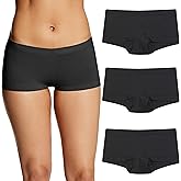 Maidenform Women's Underwear Boy Shorts Pack, 3-Pack, Stretch Cotton Underwear Women Pack, Comfy Boy short Panties for Women