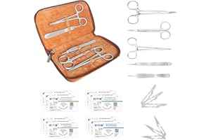Spectabilis Suture Practice Kit with Needle Plus Tools for Medical Student Training (12 Mixed Thread)
