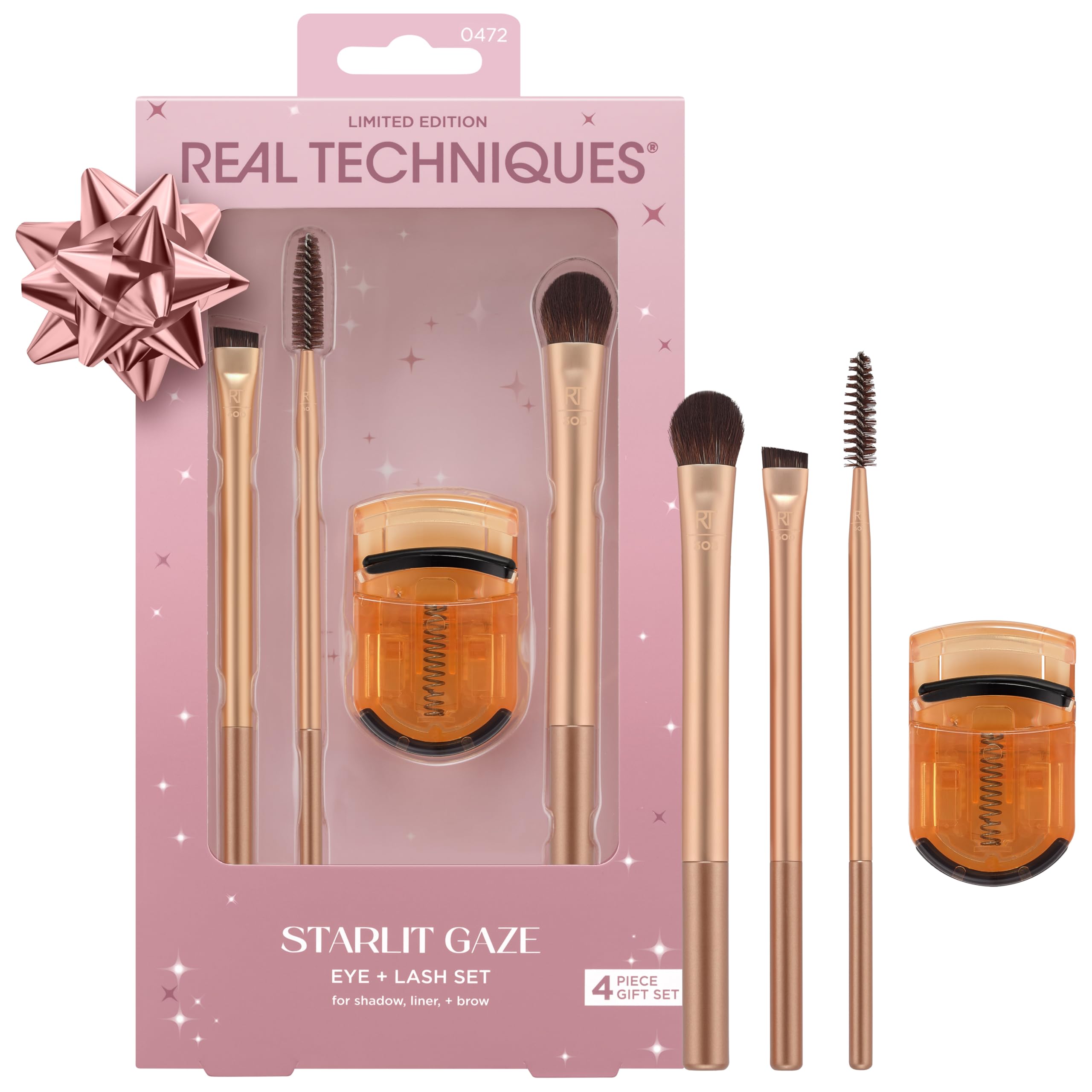 Real Techniques Starlit Gaze Eye + Lash Kit, 4 Piece Limited Edition Gift Set