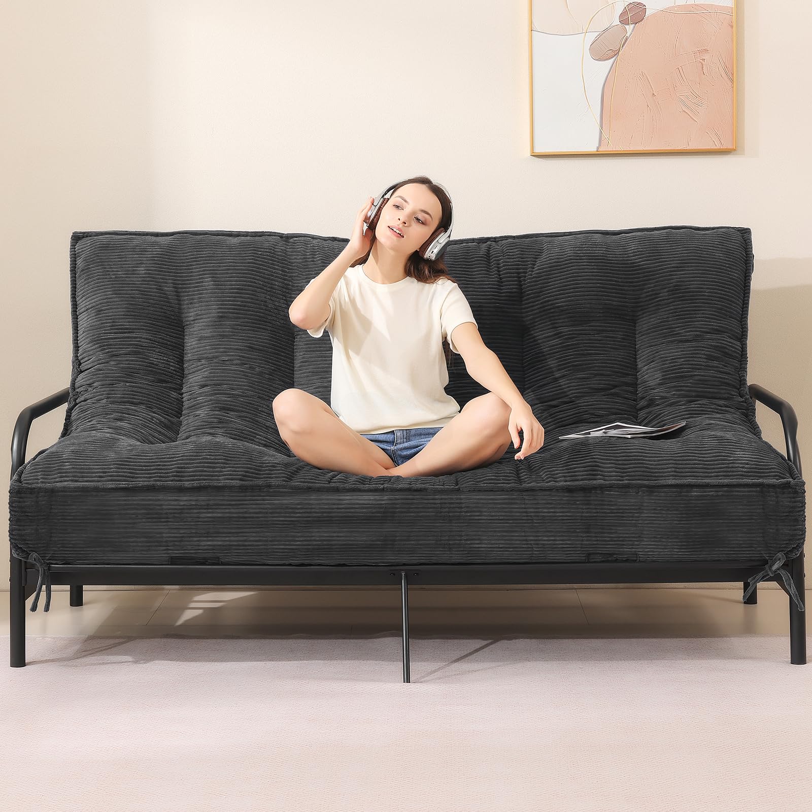 cidludto 8 Inch Futon Mattress Full Size, Extra