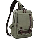 mygreen Canvas Cross Body Messenger Bag Shoulder Sling Backpack Travel Rucksack