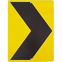 NMC TM162J Chevron Traffic Arrow Sign - 18 in. x 24 in