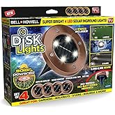 Bell+Howell Disk Lights Solar Weatherproof LED Outdoor, As Seen on TV 4 Pack