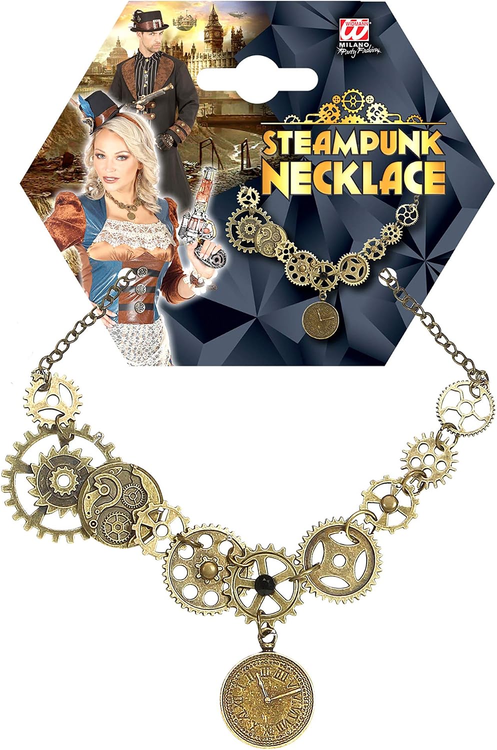 Widmann 9773 Steampunk Adult Necklaces, Multi-coloured, 66.5 cm - Image 5