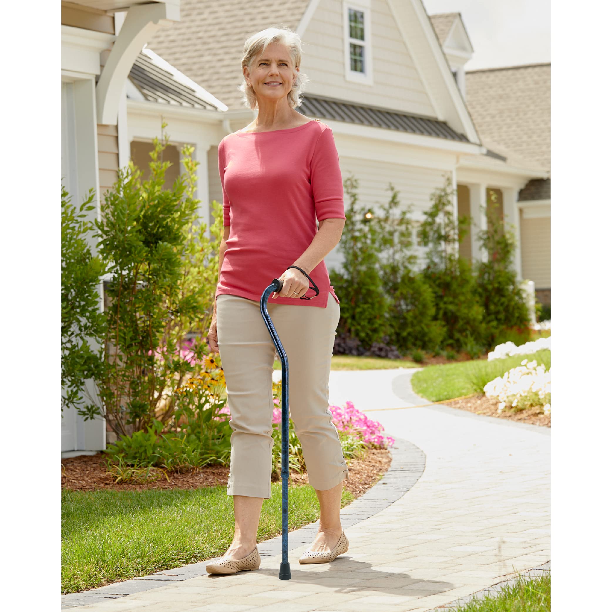 Carex Health Brands Designer Offset Cane, Bahama, 1 Count
