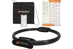MANTRA SPORTS Pilates Ring Circle, Magic Circle Pilates Ring, Inner Thigh Exercise Equipment, Fitness Rings for Women, Thigh Master Inner Thigh Exerciser, Yoga Ring Pilates Equipment for Home Workouts