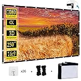Projector Screen 250 inch, XINLEMY Large 4K HD 16:9