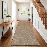 SHACOS Runner Rug 60x240 cm Hallway Non Slip Washable Brown