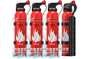 OSTUTRY Upgraded 8-IN-1 Fire Extinguisher for Home Vehicle Car Kitchen Boat, Small Fire Extinguishers Spray with Mount for Class A B C K Fire, Portable Non-Toxic Prevent Re-Ignition Easy Clean (4 Pack)