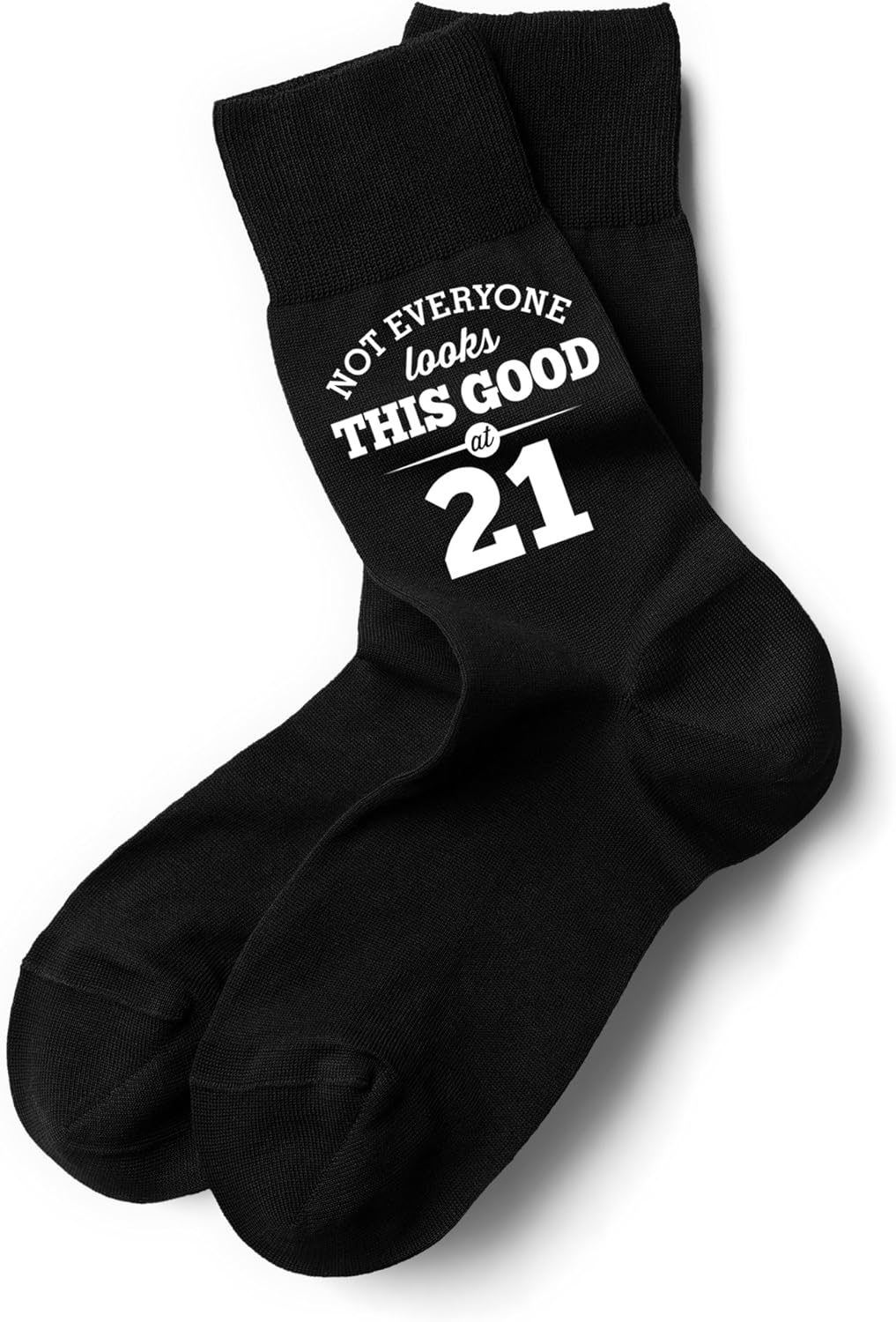 D Design Invent Print! 21st Birthday Gift Socks Men's Funny Present Keepsake for 21 Size 6-11 Black - Image 4
