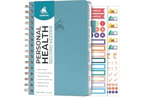 Clever Fox Personal Health Record Keeper – Medical Care Planner – Wellness & Medication Tracker Journal for Patients – Organizer Notebook, Daily Tracking Log Book & Appointment Diary (Aquamarine)
