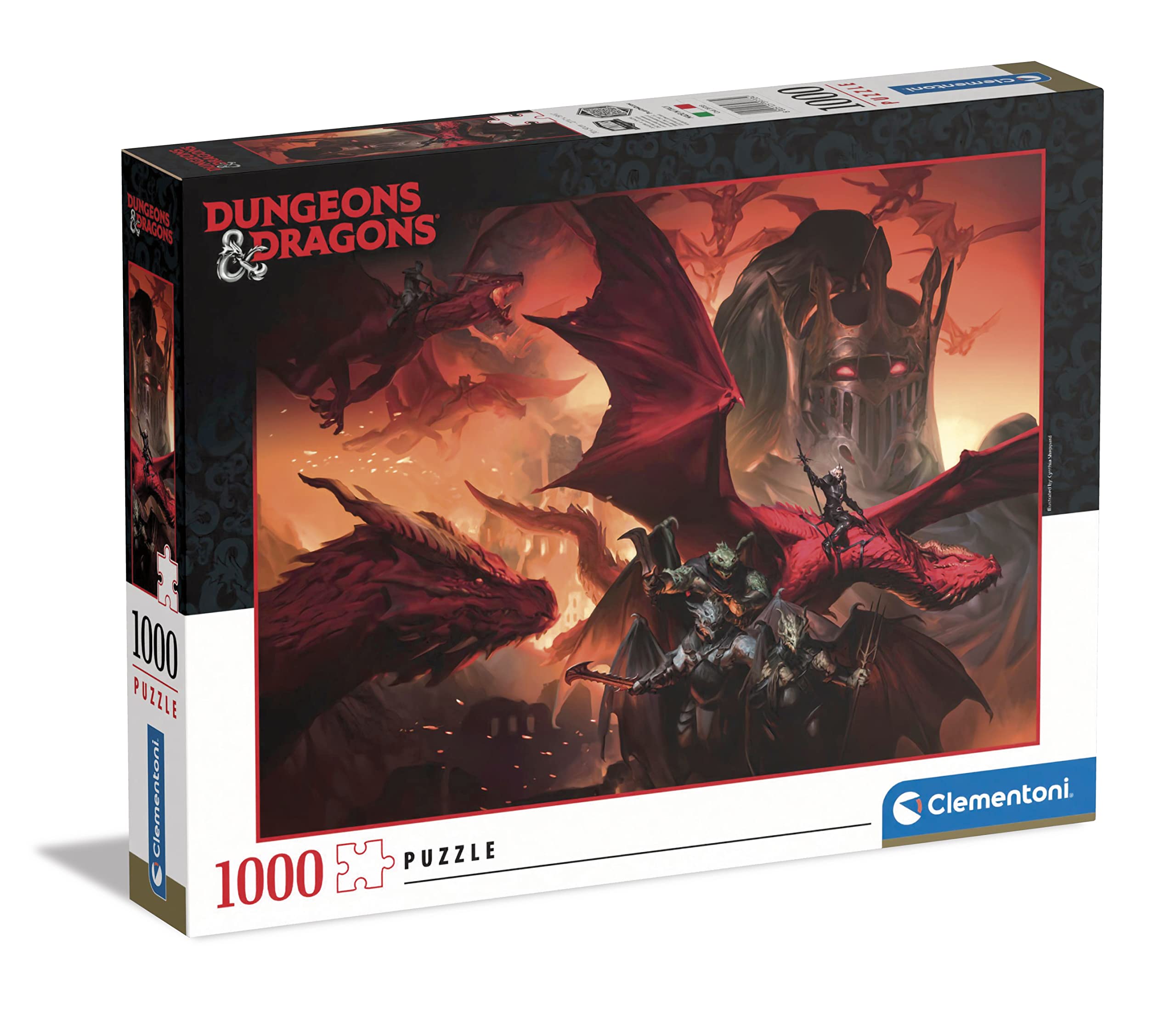 Clementoni - 39733 - Puzzle Dungeons & Dragons - Jigsaw Puzzle 1000 Pieces, Jigsaw Puzzle For Adults - Made In Italy